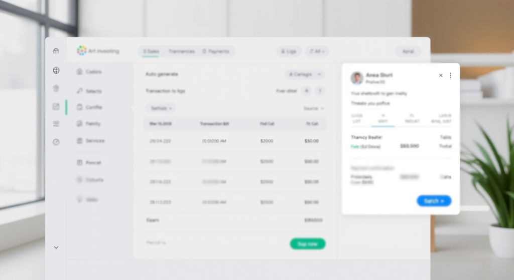 Online invoicing and payment tracking dashboard with auto-generated receipts and transaction logs to prevent revenue loss